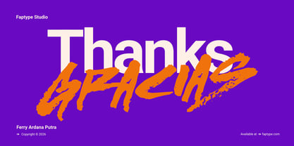 Stroked Brush Font Poster 14