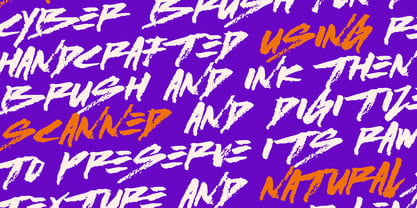 Stroked Brush Font Poster 8