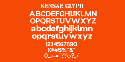 Kensae Font Poster 2