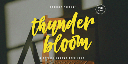 Thunder Bloom Font Poster 1