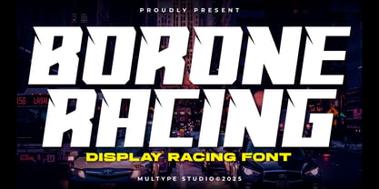 Borone Racing Font Poster 1