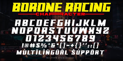 Borone Racing Font Poster 7