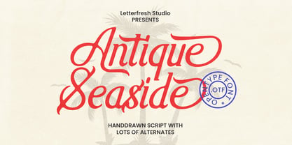 Antique Seaside Font Poster 1