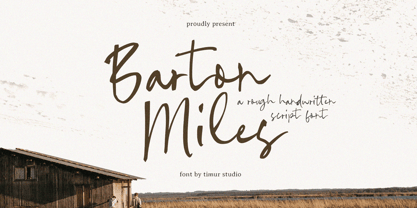Barton Miles Font Poster 1