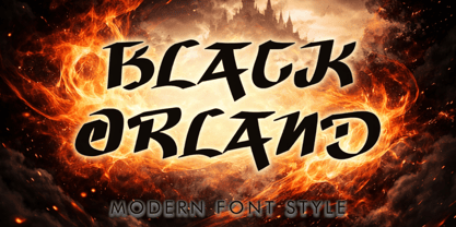 Black Orland Font Poster 1