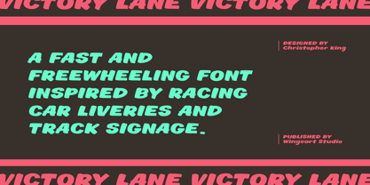 Victory Lane Font Poster 2