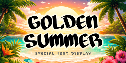 Golden Summer Font Poster 1