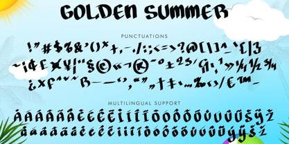 Golden Summer Font Poster 4