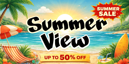 Golden Summer Font Poster 3