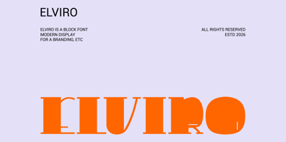 Elviro Font Poster 1