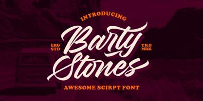 Barty Stones Font Poster 1