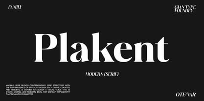 Plakent Font Poster 1