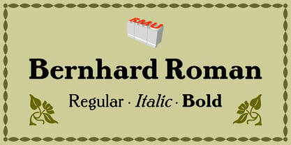Bernhard Roman Font Poster 1