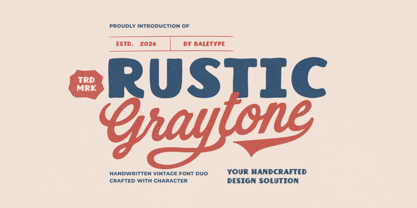 Rustic Graytone Font Poster 1