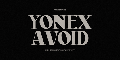 Yonex Avoid Font Poster 1