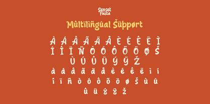 Sunset Fiesta Font Poster 5
