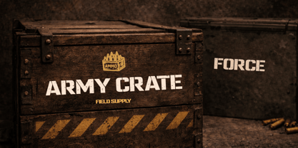 Military Steel Font Poster 6