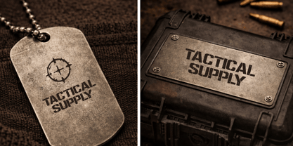 Military Steel Font Poster 4