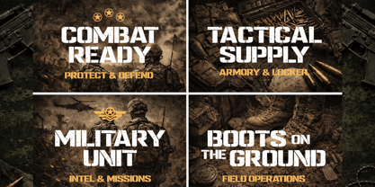 Military Steel Font Poster 2