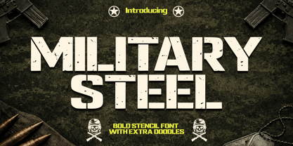 Military Steel Font Poster 1