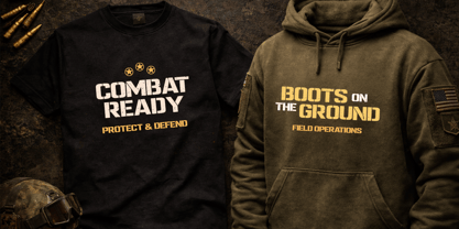 Military Steel Font Poster 5