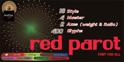 Red Parrot Font Poster 1