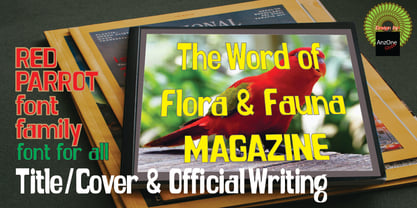 Red Parrot Font Poster 2