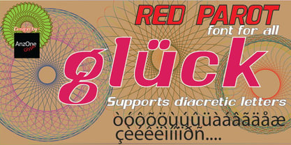 Red Parrot Font Poster 3