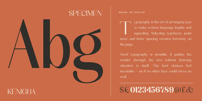 Kenigha Font Poster 12