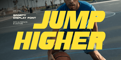 Jump Higher Font Poster 1