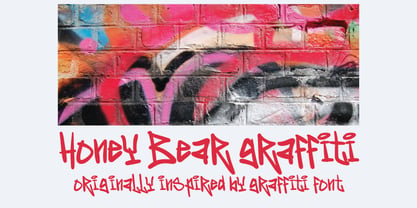Poney Bear Graffiti Font Poster 4