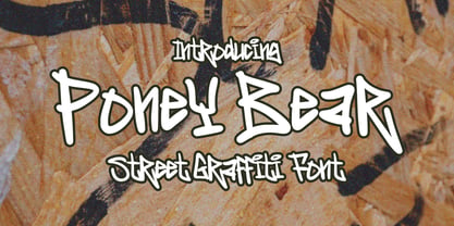 Poney Bear Graffiti Font Poster 1