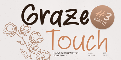 Graze Touch Font Poster 1