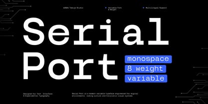 TBJ Serial Port Monospace Font Poster 1