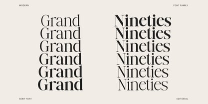 Grand Nineties Font Poster 2