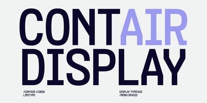 Contair Font Poster 1