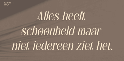 Ezanity Font Poster 2