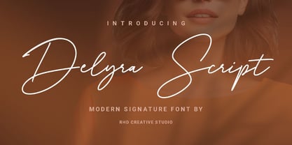 Delyra Script Font Poster 1