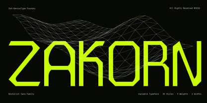 Dg Zakorn Font Poster 1