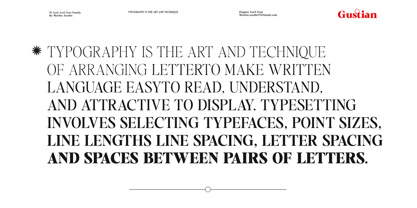 Gustian Font Poster 3