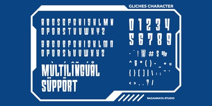 Gliches Font Poster 9