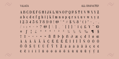 Valacia Font Poster 6