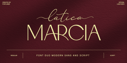 Latica Marcia Script Font Poster 1