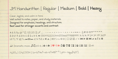 JM Handwritten Font Poster 2