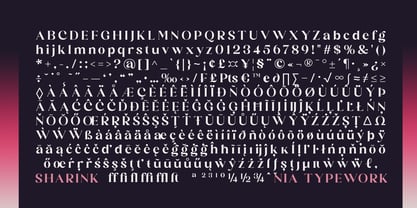 Sharink Font Poster 15
