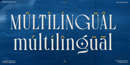 Blue Cosmic Font Poster 9