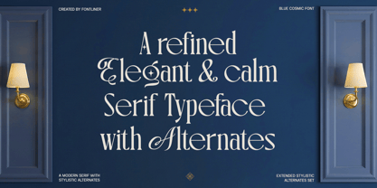 Blue Cosmic Font Poster 7