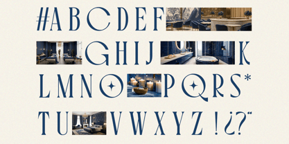 Blue Cosmic Font Poster 8