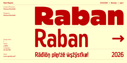 Raban Font Poster 1
