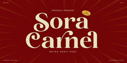 Sora Carnel Font Poster 1